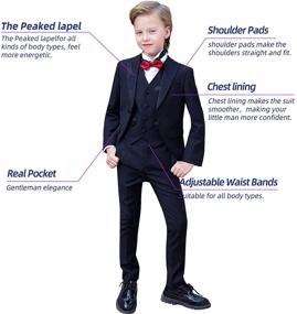 img 3 attached to 👔 ELPA ELPA Boys Tuxedo Suit - Classic Black Tuxedo for Parties, Holidays, Weddings - Sizes 4-16