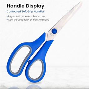 img 3 attached to 48 Pack BURVAGY Scissors: 8-inch Soft Grip, Stainless Steel Blades for Efficient Cutting of Paper, Fabric, Photos