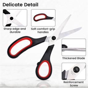 img 1 attached to 48 Pack BURVAGY Scissors: 8-inch Soft Grip, Stainless Steel Blades for Efficient Cutting of Paper, Fabric, Photos