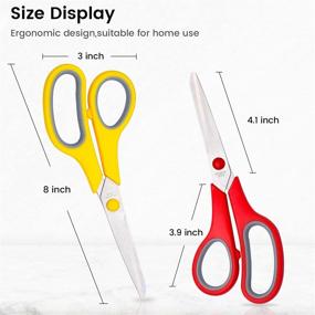 img 2 attached to 48 Pack BURVAGY Scissors: 8-inch Soft Grip, Stainless Steel Blades for Efficient Cutting of Paper, Fabric, Photos