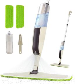 img 4 attached to 🧹 CXHome Wet Jet Mops: Lightweight Microfiber Spray Mops for Effortless Floor Cleaning, 360° Spin with 2 Reusable Pads - Ideal for Hardwood, Marble, and Tile Floors! (500ml Bottles)
