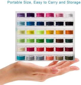 img 3 attached to 🧵 BetyBedy 36Pcs Bobbins and Sewing Threads Set with Bobbin Case - Compatible with Bro-Ther/Baby-Lock/Jano-me/El-na/Sin-ger Sewing Machines - Standard Size, Assorted Colors Included