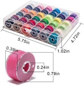 img 1 attached to 🧵 BetyBedy 36Pcs Bobbins and Sewing Threads Set with Bobbin Case - Compatible with Bro-Ther/Baby-Lock/Jano-me/El-na/Sin-ger Sewing Machines - Standard Size, Assorted Colors Included