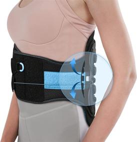 img 3 attached to 🌟 LSO Back Brace with Maximum Decompression Plate & Adjustable Arch Back Support - Pulley System Lumbar Support Belt for Herniated Disc Pain Relief, Spinal Stenosis, Sciatica, Scoliosis (L/XL - fits waist 35"-47")