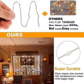 img 2 attached to ✨ Yunsova Twinkle Lights: Fairy Curtain Light with Remote for Stunning Room, Wedding, and Party Decorations - 8 Modes, PVC Covered Tube - Warm White Glow