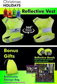 img 2 attached to 🏃 Stay Safe and Visible with Ultralight Reflective Vest Running Gear - Large Pocket, Adjustable Waist, 6 Sizes - Ideal for Running, Cycling, Walking - Includes 2 Reflective Bands & Bag