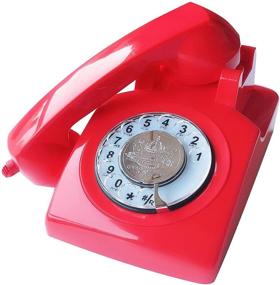 img 2 attached to 📞 Vintage TelPal Retro Phone: Corded Antique Landline with Rotary Dial Keypad - Classic 80s Decorative Gift