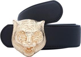 img 4 attached to 🔥 Premium Yuangu Buckle Italian Leather Belts: Exceptional 41 3Inch Men's Accessories