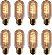 🔆 the seo-friendly version: dimmable t45 vintage edison bulb – spiral cage filament – 25 watt – 65 lumen – pack of 8 логотип