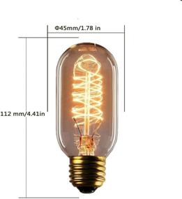 img 3 attached to 🔆 The SEO-friendly version: Dimmable T45 Vintage Edison Bulb – Spiral Cage Filament – 25 Watt – 65 Lumen – Pack of 8