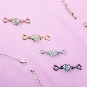 img 3 attached to 4-Piece Magnetic Sparkling Rhinestone Jewelry Clasps Set - Self-Aligning Magnetic Ends for Easy Attachment