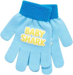 img 2 attached to Nickelodeon Boys' Baby Shark Winter Hat and Two Pairs of Mittens Set (Toddler)