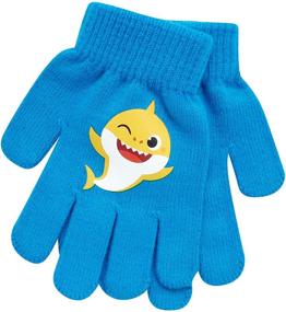 img 1 attached to Nickelodeon Boys' Baby Shark Winter Hat and Two Pairs of Mittens Set (Toddler)