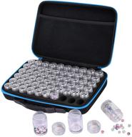 💎 sunmall 60 grids diamond painting storage case: organize jewels, beads, and accessories for diy crafts in blue box logo