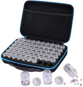 img 4 attached to 💎 Sunmall 60 Grids Diamond Painting Storage Case: Organize Jewels, Beads, and Accessories for DIY Crafts in Blue Box