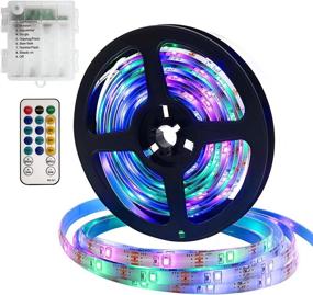 img 4 attached to 🌈 DreiWasser Multicolor LED Strip Lights - Battery Powered, 16.4ft with 150 LEDs, 8 Modes, Timer, Remote Control - Ideal for Home, Bedroom, Kitchen, Stairs