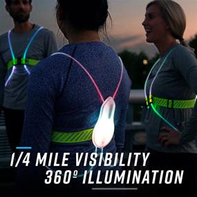img 2 attached to noxgear Tracer360 - Multicolor Illuminated, Reflective Vest for Running or Cycling (Weatherproof): Stay Safe and Visible During Your Outdoor Activities.