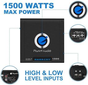 img 3 attached to 🚗 Усилитель автомобиля Planet Audio AC1500MK и комплект проводки 8 мм - максимальная мощность 1500 Вт, стабильность 2/4 Ом, класс AB, моноблок, источник питания Mosfet, дистанционное управление сабвуфером - максимальное обновление автомобильной аудиосистемы.