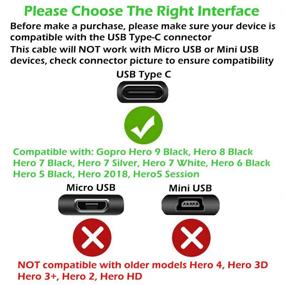 img 3 attached to 🔌 6ft USB Type C Charging Cable for Gopro Hero 9/8/7/6/5/2018: High-Speed Data Transfer and Reliable Power Supply