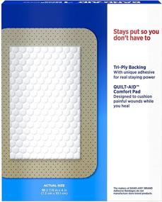 img 3 attached to 💊 Large Sterile Bandages for Wound Care - Band-Aid Brand Tru-Stay Adhesive Pads, 10 ct, Large Size