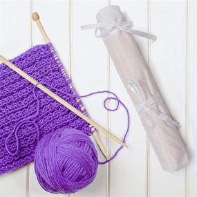 img 2 attached to 🧶 Curtzy Bamboo Knitting Needle Set - 16 Pairs of Wooden Straight Knitting Needles - Storage Case Included - Single Pointed Sizes 2mm - 12mm - 34cm/13.5 inches - Suitable for All Skill Levels, from Beginners to Experts