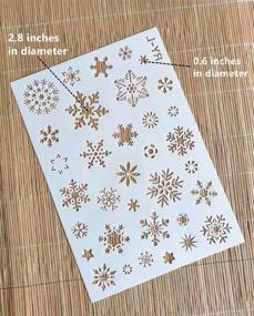 img 1 attached to 🎨 OBUY Christmas Snowflake DIY Craft Hollow Layering Stencils: Paint on Wood, Fabric, Walls & More with Reusable 14.8X 10.23 inch Mylar Template