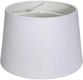 img 2 attached to 🔆 Double 10x12x8" Natural Linen Cone Drum Lamp Shades - Set of 2, Handcrafted Medium Lampshade for Floor and Table Lamps, Spider Fitting (Bright White)