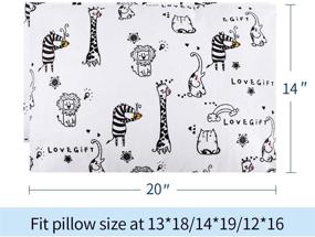 img 3 attached to 🌱 Organic Cotton Kid Toddler Pillowcase 2 Pack - Hypoallergenic Baby Travel Pillow Case for Sleeping - Envelope Closure Girls Boys Pillow Cover, 14x20 inch