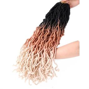 img 1 attached to 🌟 Premium 24 Inch Faux Locs Crochet Hair: Stunning 3-Tone Ombre Nu Soft Locs for Effortless Goddess Style! 6 Packs of Pre-Looped Crochet Braids African Roots - Natural Pre-Twisted Hair Extensions (24 Inch, T1B/27/613)