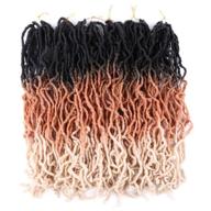 🌟 premium 24 inch faux locs crochet hair: stunning 3-tone ombre nu soft locs for effortless goddess style! 6 packs of pre-looped crochet braids african roots - natural pre-twisted hair extensions (24 inch, t1b/27/613) логотип