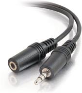 🔌 high-quality c2g 40410 3.5mm m/f stereo audio extension cable - 50ft (15.24 meters), black logo