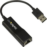 🔌 startech.com usb 2.0 to 10/100 mbps ethernet network adapter dongle - high-speed ethernet adapter - usb network adapter - usb nic (usb2100), black логотип