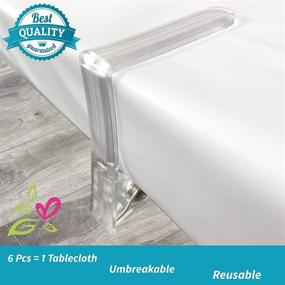 img 3 attached to 🎉 Reusable Transparent Plastic Tablecloth: Perfect for Parties & Events!