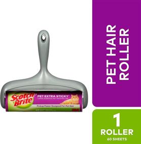 img 3 attached to 🐾 Efficient and Large Scotch-Brite Extra Sticky Roller for Pet Hair Removal - 60 Sheets