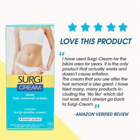 img 2 attached to 🪒 Surgi Cream Hair Remover Body 2 Ounce Fresh Scent - Fast & Gentle Hair Removal, 2 Pack