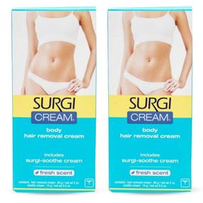 img 4 attached to 🪒 Surgi Cream Hair Remover Body 2 Ounce Fresh Scent - Fast & Gentle Hair Removal, 2 Pack