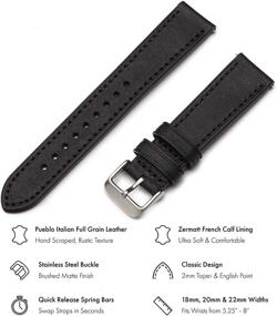 img 3 attached to Enhanced SEO: Quick Release Leather Men's Watches for Watch Bands - Benchmark Basics