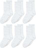 jefferies socks boys seamless toe crew athletic socks 6-pack logo