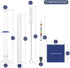 img 2 attached to Circrane Hydrometer and Glass Test Jar Set: Ultimate Triple Scale Alcohol Hydrometer and Glass Cylinder for Brewing Beer, Wine, Mead, and Kombucha - ABV, Brix, Gravity Test Kit - Home Brewing Supplies