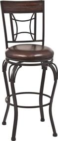 img 3 attached to 😍 Hillsdale Granada Swivel Bar Stool in Rich Brown: Enhance Your Bar with Style and Comfort!