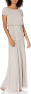 👗 adrianna papell silver beaded women's clothing and dresses logo