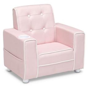 img 4 attached to Delta Children Chelsea Upholstered Holder Furniture for Kids' Furniture