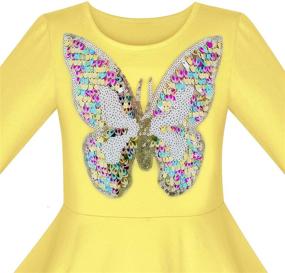 img 2 attached to 🦉 Sunny Fashion Girls Dress: Owl Ice Cream Sequin Everyday Dress - Cute & Chic!