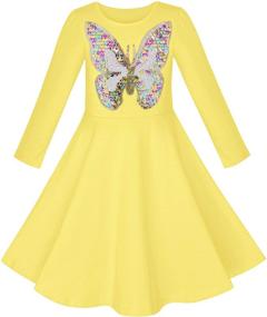 img 4 attached to 🦉 Sunny Fashion Girls Dress: Owl Ice Cream Sequin Everyday Dress - Cute & Chic!