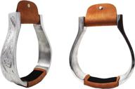 🐴 challenger western horse saddle stirrups - engraved aluminium oxbow (51183) logo