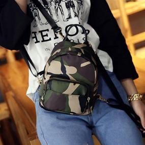 img 3 attached to Queena Fashion Camouflage 🎒 Backpack: Stylish and Practical Shoulder Bag