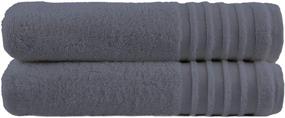img 4 attached to TRIDENT Smart Twist Bath Towel Set - 2 Pack Bathroom Towels, 100% Cotton, Soft & Highly Absorbent, 400 GSM, Quick-Dry, Low Lint, Advanced Twist Technology, Easy Care (Blue)