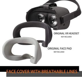 img 2 attached to 👀 Enhanced Devansi VR Eye Silicone Cover for Oculus Quest: Sweatproof, Lightproof, Non-Leakage, with Breathable Lines