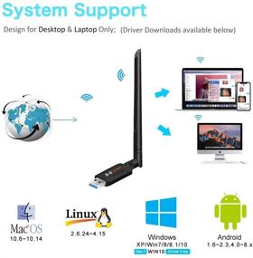 img 3 attached to 🔌 High-Speed USB 3.0 Wifi Adapter - 1200Mbps Dual-Band Dongle for PC/Mac with 5DBI Antenna