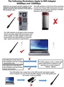 img 1 attached to 🔌 High-Speed USB 3.0 Wifi Adapter - 1200Mbps Dual-Band Dongle for PC/Mac with 5DBI Antenna